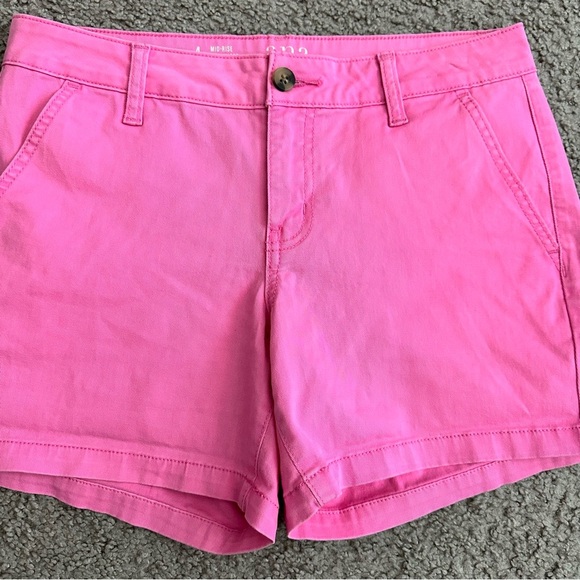 a.n.a Mid-Rise Midi Chino Pink Short Womens 4 - Picture 7 of 13